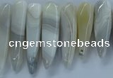 CTD2681 Top drilled 8*25mm - 10*50mm bullet agate beads wholesale