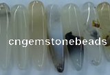 CTD2682 Top drilled 8*25mm - 10*50mm bullet montana agate beads