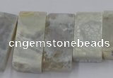 CTD2688 Top drilled 16*22mm - 16*55mm rectangle agate beads