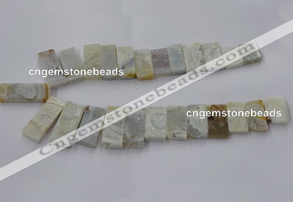 CTD2688 Top drilled 16*22mm - 16*55mm rectangle agate beads