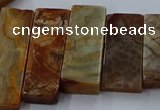 CTD2689 Top drilled 16*22mm - 16*55mm rectangle agate beads