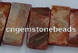 CTD2691 Top drilled 16*22mm - 16*55mm rectangle agate beads