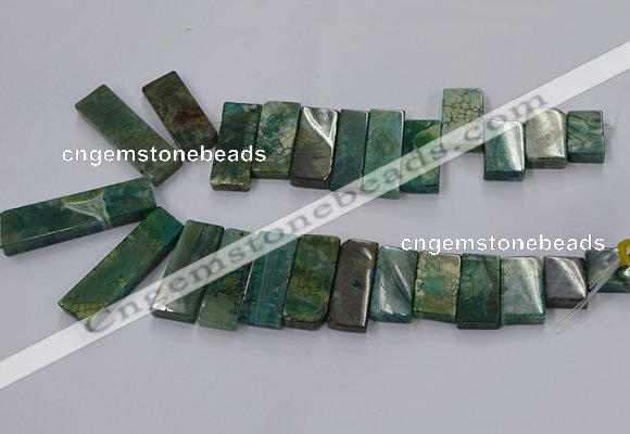 CTD2695 Top drilled 16*22mm - 16*55mm rectangle agate beads