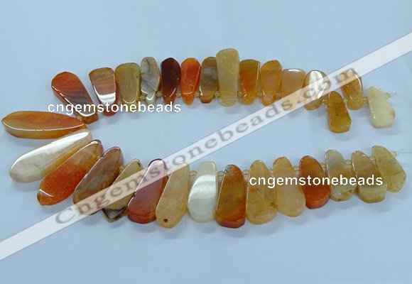 CTD2700 15.5 inches 10*25mm - 18*50mm freeform agate beads