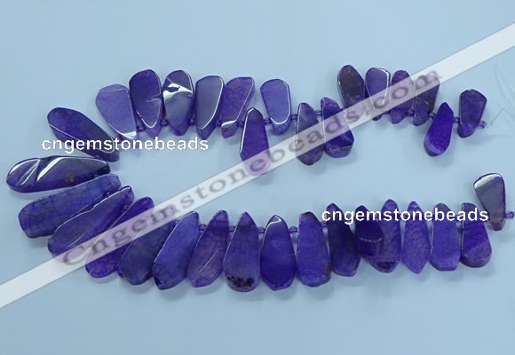 CTD2701 15.5 inches 10*25mm - 18*50mm freeform agate beads