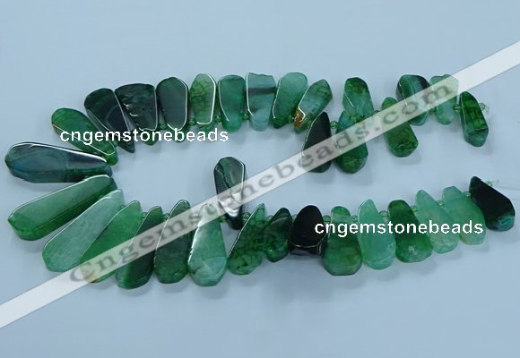 CTD2704 15.5 inches 10*25mm - 18*50mm freeform agate beads