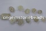 CTD2718 15.5 inches 25*30mm - 35*55mm freeform druzy agate beads