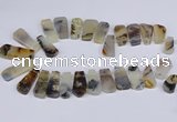 CTD2733 Top drilled 15*25mm - 20*35mm freeform montana agate beads