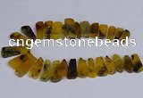 CTD2740 Top drilled 15*35mm - 18*40mm freeform agate beads