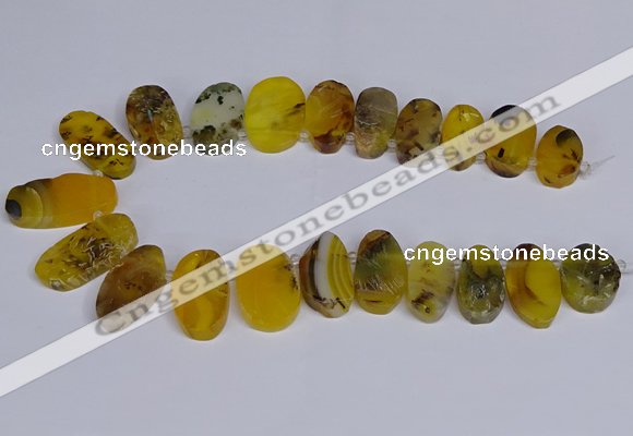 CTD2741 Top drilled 15*25mm - 20*40mm freeform agate beads