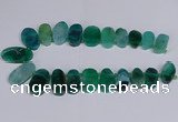 CTD2748 Top drilled 18*25mm - 22*40mm freeform agate beads