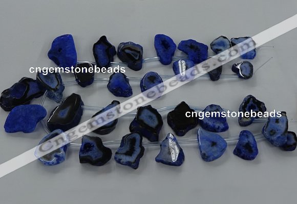 CTD2751 Top drilled 18*25mm - 25*45mm freeform druzy agate beads