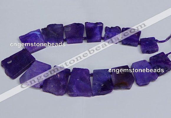 CTD2755 Top drilled 25*30mm - 35*45mm freeform agate beads