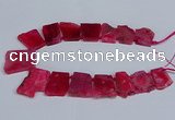 CTD2757 Top drilled 25*30mm - 35*45mm freeform agate beads