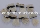 CTD2763 Top drilled 30*40mm - 35*45mm freeform druzy agate beads