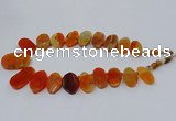 CTD2781 Top drilled 15*25mm - 25*40mm oval agate gemstone beads