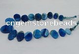CTD2784 Top drilled 15*25mm - 25*40mm oval agate gemstone beads