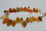 CTD2789 Top drilled 15*30mm - 25*45mm marquise agate gemstone beads