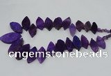 CTD2790 Top drilled 15*30mm - 25*45mm marquise agate gemstone beads