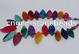 CTD2794 Top drilled 15*30mm - 25*45mm marquise agate gemstone beads