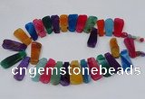 CTD2801 Top drilled 15*35mm - 20*40mm freeform agate gemstone beads