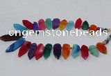 CTD2816 Top drilled 15*30mm - 15*45mm sticks agate gemstone beads