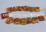 CTD2832 Top drilled 25*30mm - 35*45mm freeform agate beads