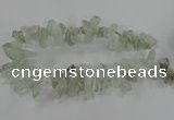 CTD2886 Top drilled 12*20mm - 15*35mm sticks green quartz beads