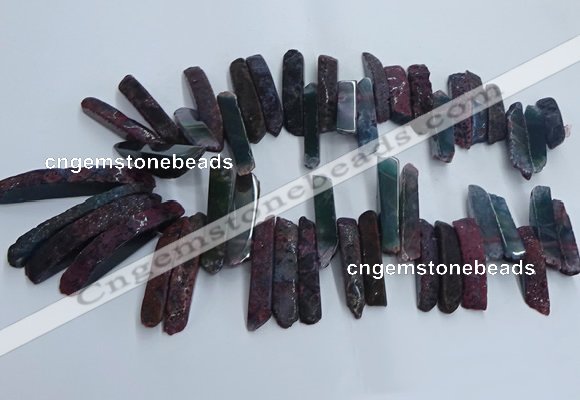 CTD2911 Top drilled 8*35mm - 10*65mm sticks agate beads