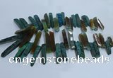 CTD2912 Top drilled 8*35mm - 10*65mm sticks agate beads