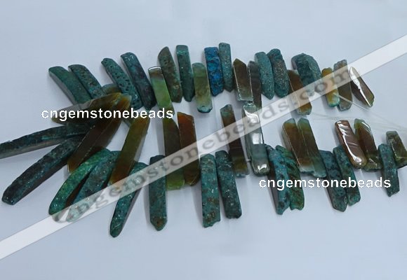 CTD2912 Top drilled 8*35mm - 10*65mm sticks agate beads