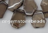 CTD301 Top drilled 15*20mm - 20*25mm freeform smoky quartz beads