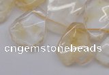 CTD302 Top drilled 15*20mm - 20*25mm freeform citrine gemstone beads