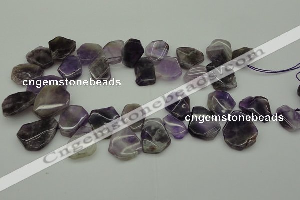 CTD304 Top drilled 15*20mm - 20*25mm freeform dogtooth amethyst beads