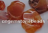 CTD307 Top drilled 15*20mm - 20*25mm freeform red agate beads