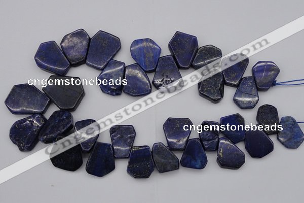 CTD308 Top drilled 15*20mm - 20*25mm freeform lapis lazuli beads