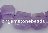 CTD311 Top drilled 15*18mm - 18*20mm freeform lavender amethyst beads