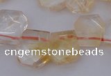 CTD315 Top drilled 15*18mm - 18*20mm faceted freeform citrine beads