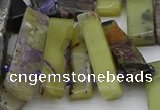 CTD330 Top drilled 10*25mm - 10*45mm sticks charoite beads