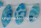 CTD35 Top drilled 10*24mm – 17*40mm marquise crazy lace agate beads