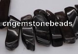 CTD350 Top drilled 10*28mm - 10*50mm wand smoky quartz beads