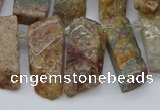 CTD3501 Top drilled 10*25mm - 10*45mm sticks ghost gemstone beads