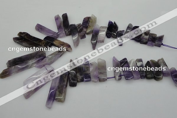 CTD351 Top drilled 10*28mm - 10*50mm wand dogtooth amethyst beads