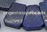 CTD3510 Top drilled 15*25mm - 25*35mm freeform lapis lazuli beads