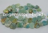 CTD3512 Top drilled 15*20mm - 25*30mm freeform amazonite beads