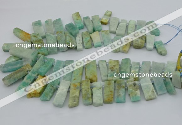 CTD3517 Top drilled 10*20mm - 12*40mm sticks amazonite beads