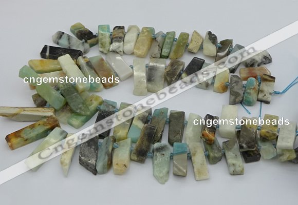 CTD3518 Top drilled 10*20mm - 12*40mm sticks amazonite beads