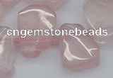 CTD3533 Top drilled 15*20mm - 25*30mm freeform rose quartz beads