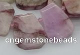 CTD3536 Top drilled 15*20mm - 25*30mm freeform pink kunzite beads
