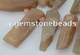 CTD3570 Top drilled 10*20mm - 12*40mm sticks moonstone beads